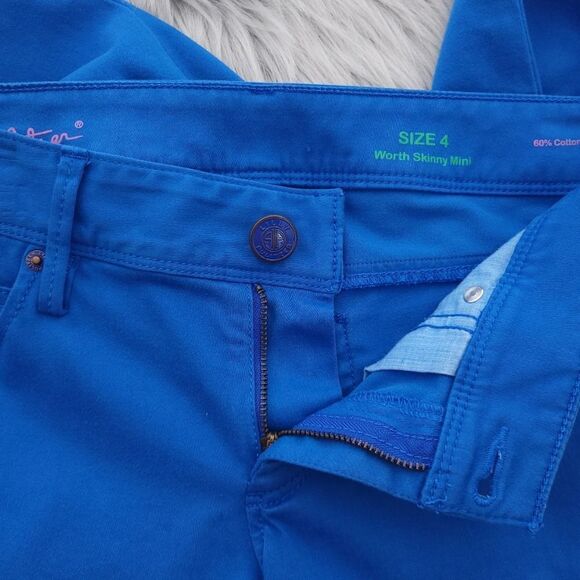 Lilly Pulitzer Women's Size 4 Solid Royce Blue Worth Skinny Mini 55375 - Picture 5 of 9